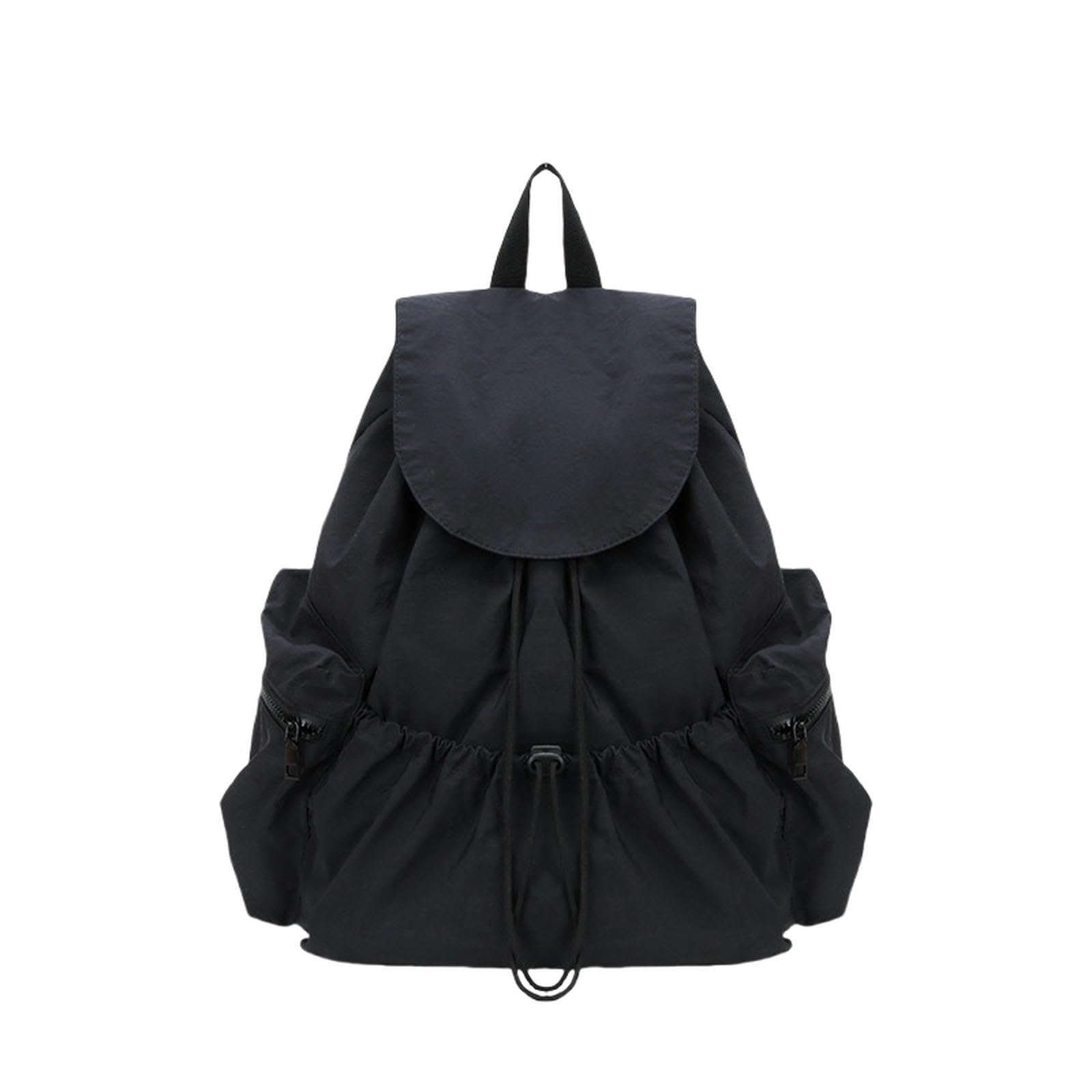 YIMAIWLX Ladies Backpack Drawstring Backpack Sports Gym Bag With Shoes Compartment, Water-resistant String Backpack Cinch For Women Men-black