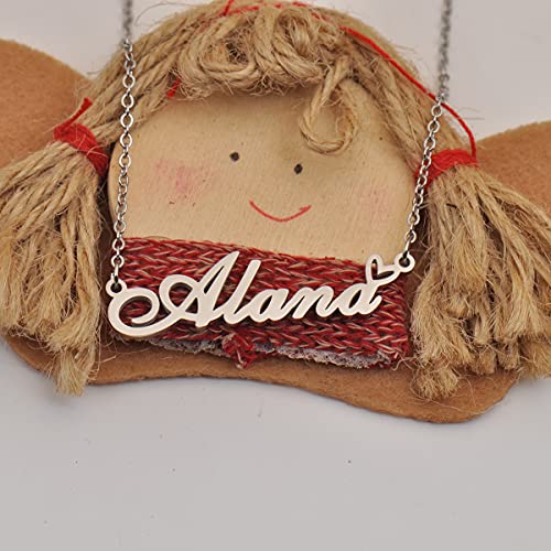 Collier avec pendentif en forme de cœur personnalisé - Modèle ajustable gravé