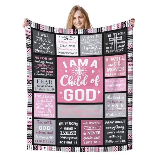 Christian Inspirational Soft Throw Blanket for Women and Men - Faith, Religious, Spiritual Gift - Personalized for Adults/Kids 50"x 60"