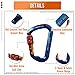 Ayamaya Climbing Carabiners - 3 Pack Screwgate Locking Carabiner 30KN (6744 lbs) Heavy Duty Gears for Rock Climbing, Rappelling, Swing Rescue & Gym, Large D-Shaped Carabiners