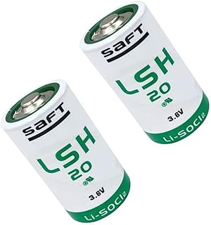 (Pack of 2) for Saft LSH20 3.6V D 13000 mAh Lithium Thionyl Chloride Battery for Alarm Systems GPS Systems Battery Non-Rechargeable.
