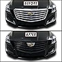 SlickMod Chrome Delete Blackout Vinyl Overlay for 2015-2019 Cadillac CTS Front Bumper Chrome Grill Trim (1. Complete Front Trim Kit, Gloss Black)