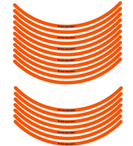 エムディーエフ リムストライプ ソリッドタイプ オレンジ 10mm幅 17インチ RIM-10M-OG-17