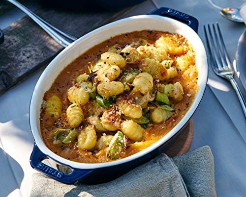 Staub Ceramic Oval Baking Dish 9-inch Sapphire Blue