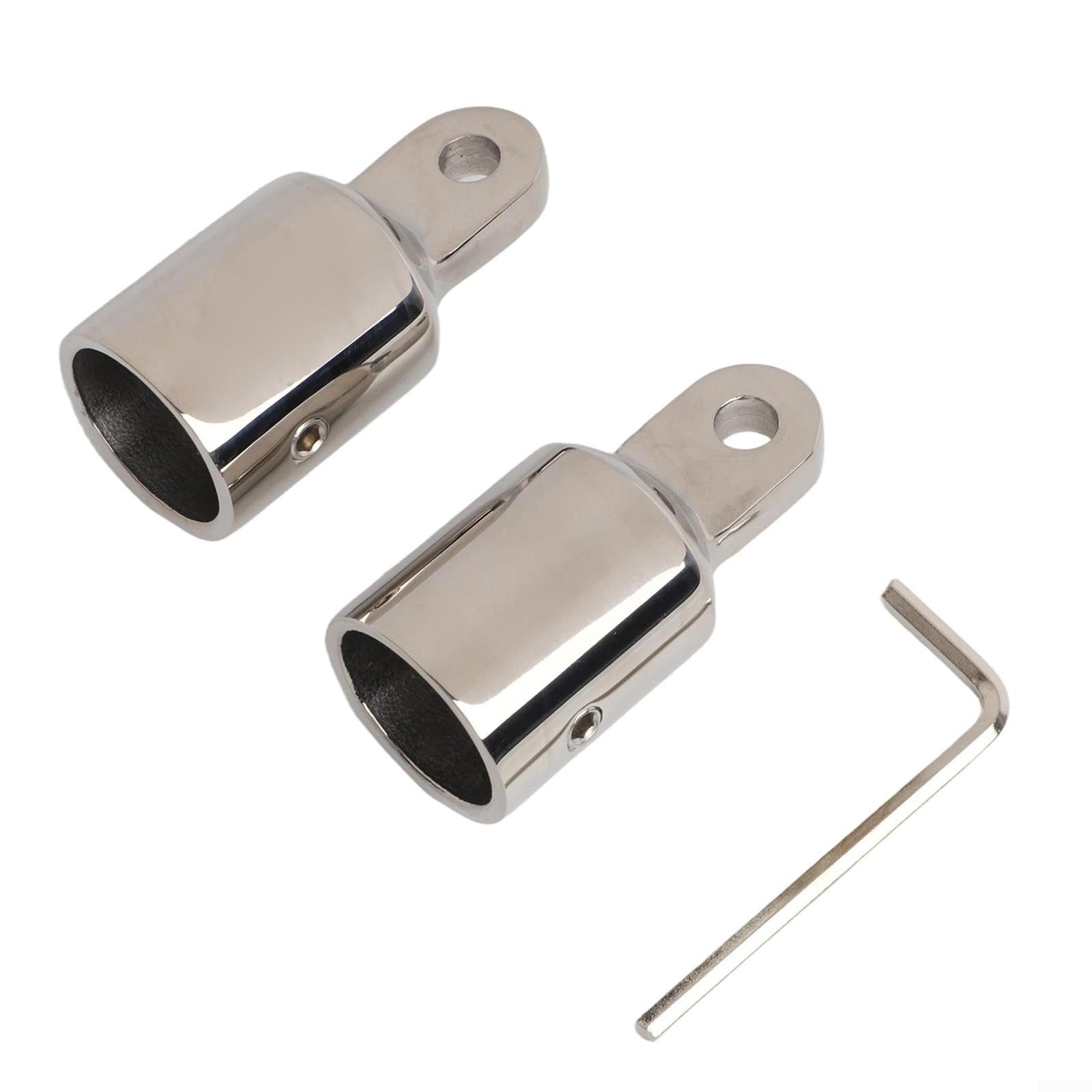Marine Grade for bimini Top Hardware Kit - 316 Stainless Steel Eye End Cap and Jaw Slides for 25.4mm Round Tube - Boat Awning Fittings Set(22mm)
