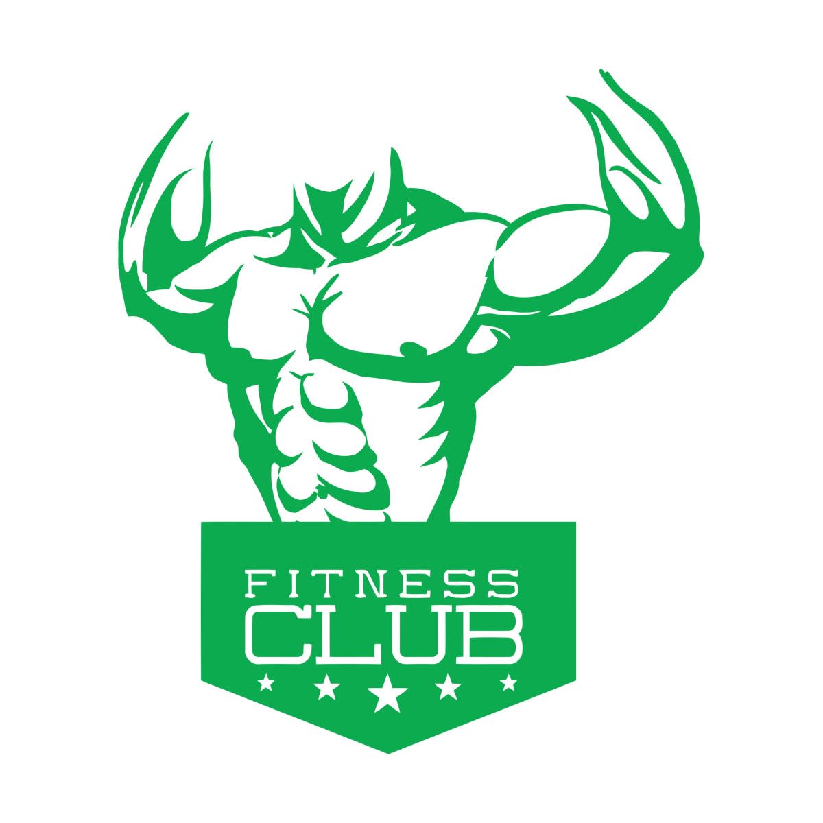 Fitness Club Sign Vinyl Decal Gym Athletic Body Bodybuilding Sports Wall Stickers Motivational Quote Removable Room Decor Small - 36x42cm