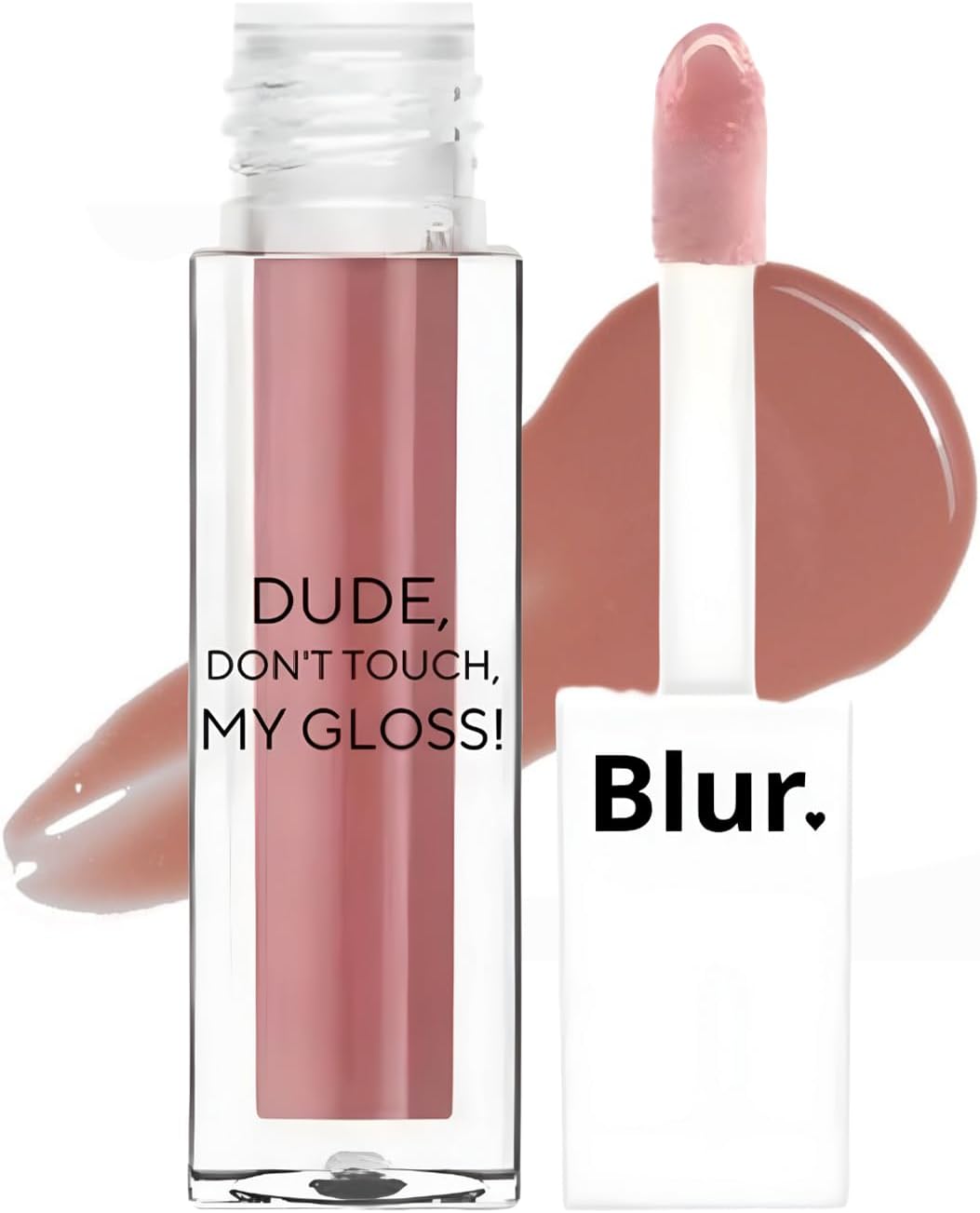 Blur India Dude, Don't Touch My Gloss | Glossy Lip Tint + Oil | Pigmented AF | Juicy, Non-Sticky, Moisturizing | Lip Gloss for Girls and Women |5ml | Soft Brown