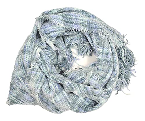 Save On Product Designer Women's Club Woven Chenille Oblong Scarf Light Blue winter
