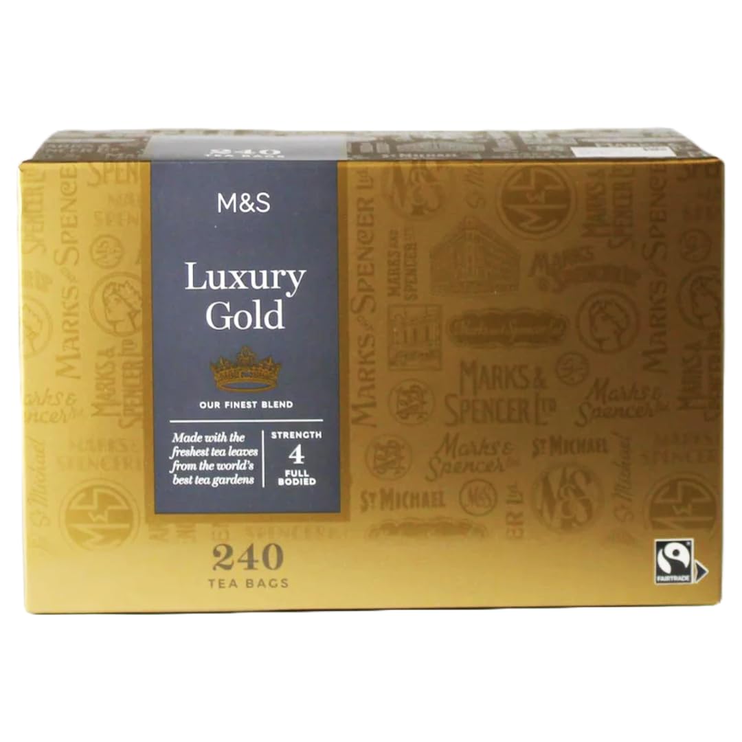 【大容量】 M&S 紅茶「Luxury Gold」240ティーバッグ（750g） Amazon.co.jp: 英国マークス＆スペンサー ラグジュアリー ゴールド紅茶