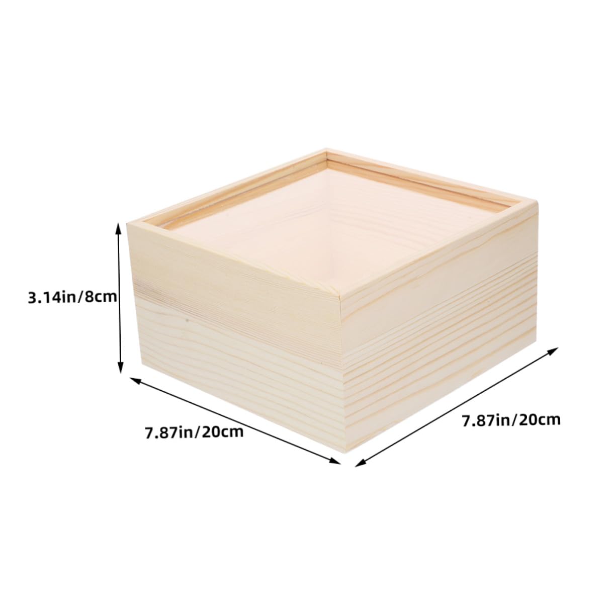 Schmuckkästchen Aufbewahrungsbox mit Schiebedeckel 2 Stück aus Acryl und Holz im Vintage Stil für Ketten und Anhänger für Hochzeiten