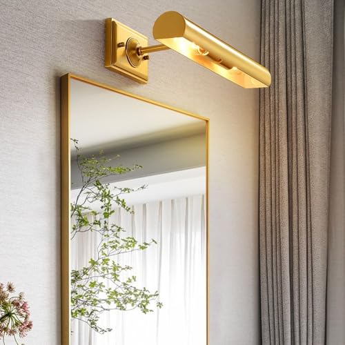 Lámpara de pared dorada con diseño vintage para tocador y vestíbulo elegante 4