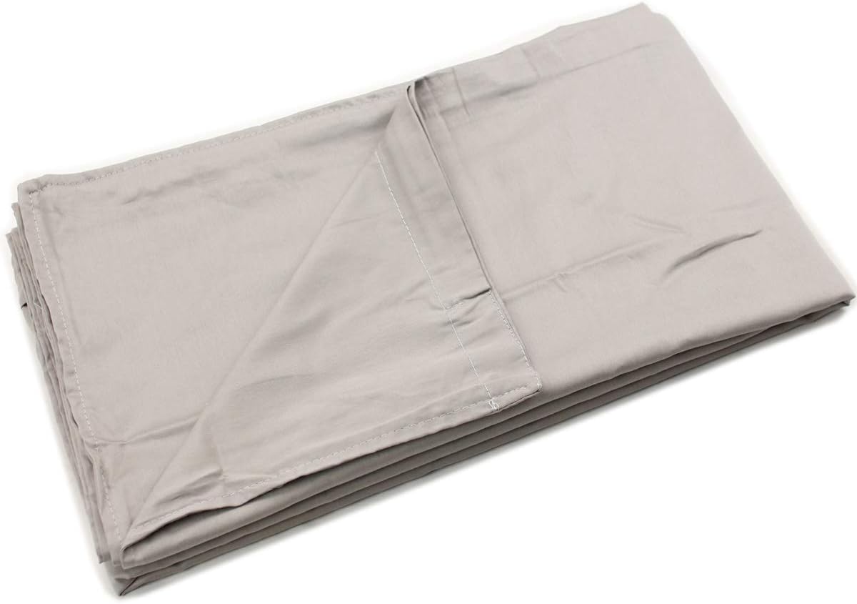 Removable Duvet Cover for Weighted Blanket Grey (60"x80", Cotton Removable Cover-Light Grey)