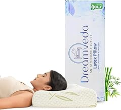 Contour 100% Natural Latex Massager Pillow with Bamboo Fabric | Suitable for Side, Back & Stomach Sleepers | Latex Pillow for Neck Pain 24x15x4 (Pack of 1)