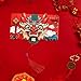 SM SunniMix Traditional Hongbao Red Envelope for Spring Festival Celebrations, Style B, 6 Card Slots