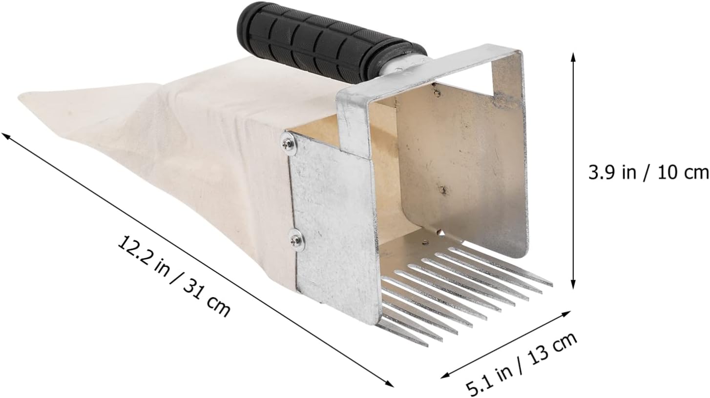 Zerodeko Berry Picker with Metal Comb and Handle Blueberry Picker Scoop Picking Rakes for Berry Harvester