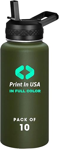 Miniatura 28 de Botella de agua personalizada con impresión personalizada en Estados Unidos, taza de café de doble pared de acero inoxidable de 32 onzas con tapa y