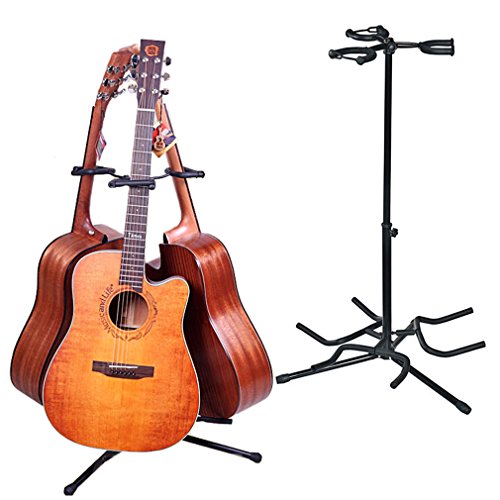 Malayas gitaarstandaard gitaarstatief gevoerde kussens in hoogte verstelbaar voor akoestische gitaar westerngitaar elektrische gitaar ukelele en bas