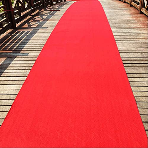 uyoyous 100x1000cm Roter Teppich,Hochzeits-Läufer Event Teppich 2mm Red Carpet Gangläufer roter Teppichläufer,Einwegmatte für Hochzeit, Party, Zeremonie, Hochzeitsdekoration