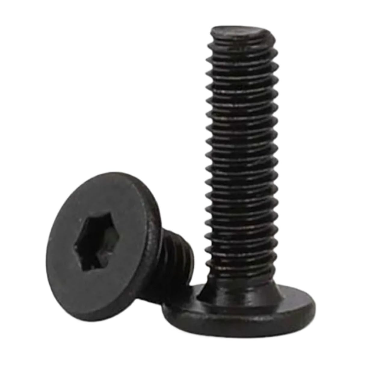 Vis tête extra plate M4 noire en inox 304 pour un assemblage mécanique sans aucune surépaisseur