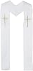 Autom Reversible Baptismal and Wedding Stole, White, One Size