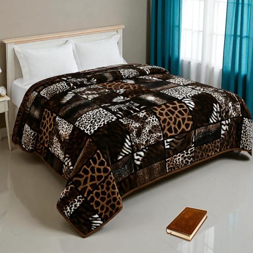 Image of Super Soft Printed Double Bed Blanket for Heavy Winter, Single Ply Mink Blanket King Size with 240 x 220 Cm -(Multicolor, Pack of 1) CP-123