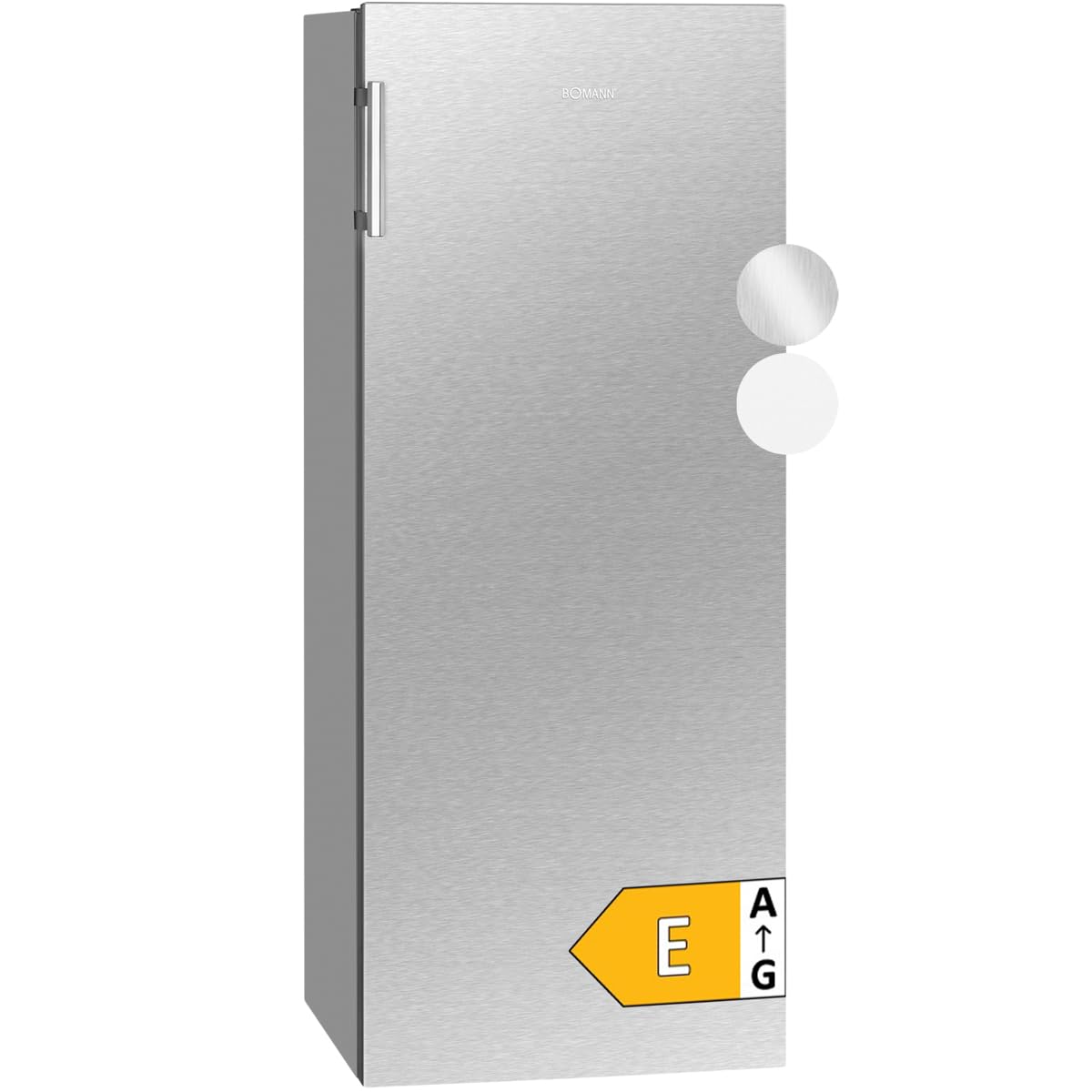 Bomann® Kühlschrank ohne Gefrierfach | Energieklasse E | 143cm | 5 Ablagen | 0°C ~ +8°C | leise 40dB | Getränkekühlschrank | 242L Flaschenkühlschrank | Kühlschrank groß | VS 7316.1 inox