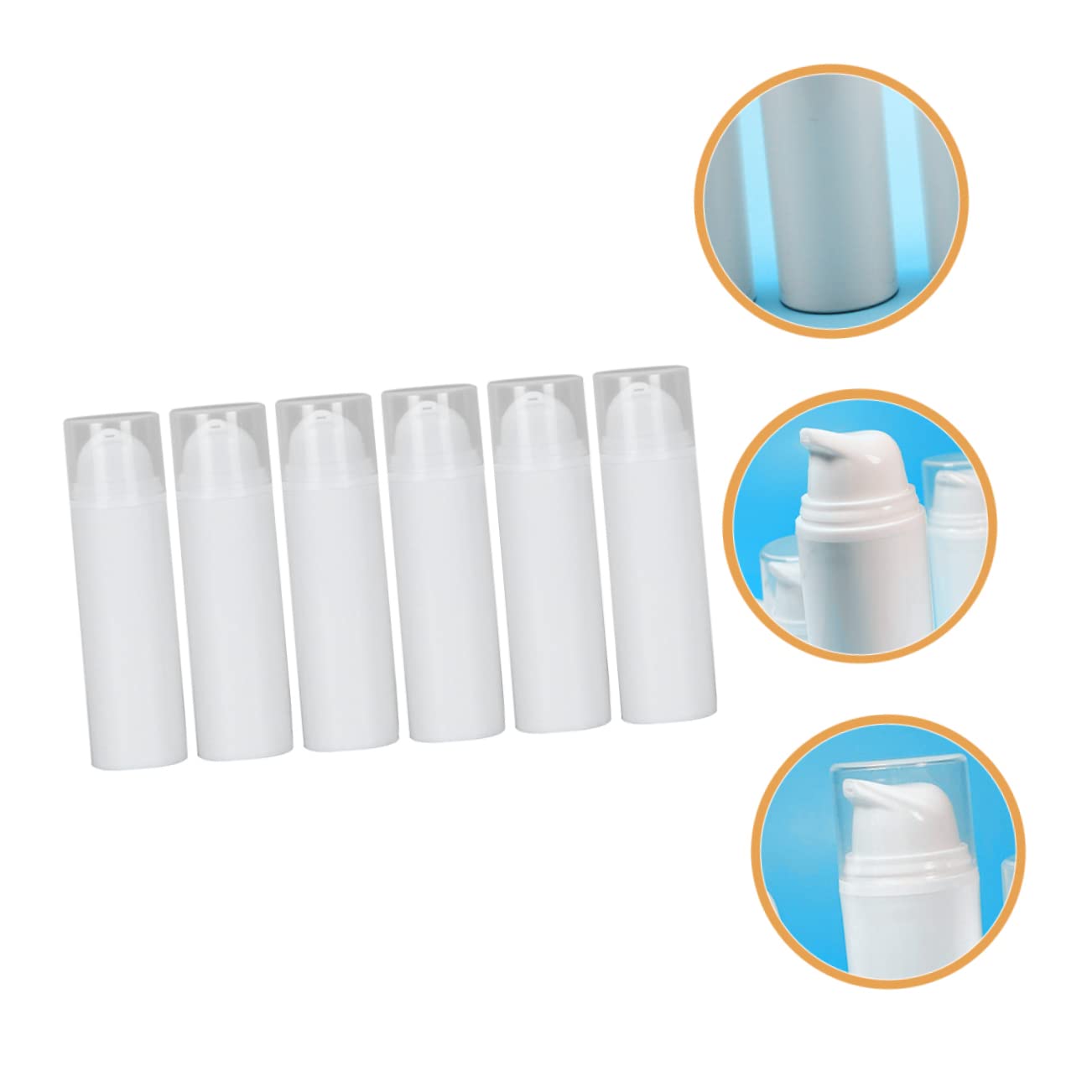 Healvian 3 Set Bottiglie Dispenser Per Lozione Vacchetta Contenitori Per Crema Bottiglie Viaggio Airless Design E Compatto Facile Usare E Portare Con 6 Pezzi*3