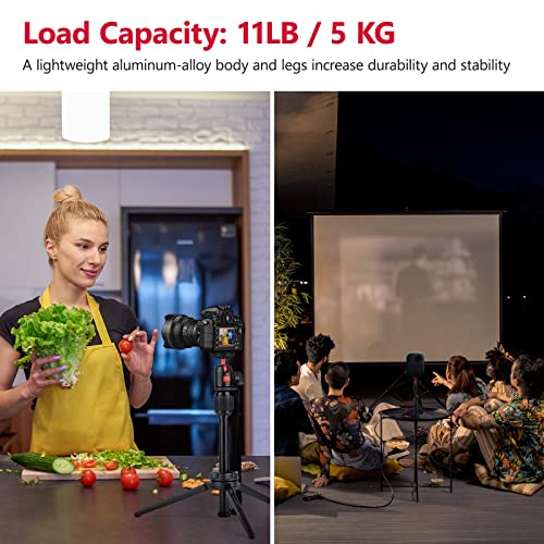 Mini Tripod For Camera, Aluminum Travel Camera Tripod Tabletop For Video Recording Vlogging, Selfie Stick, 360° Ball Head, 1/4 Screw, Compatible With Camera Iphone Dslr Projectors Camcorder #TOP2