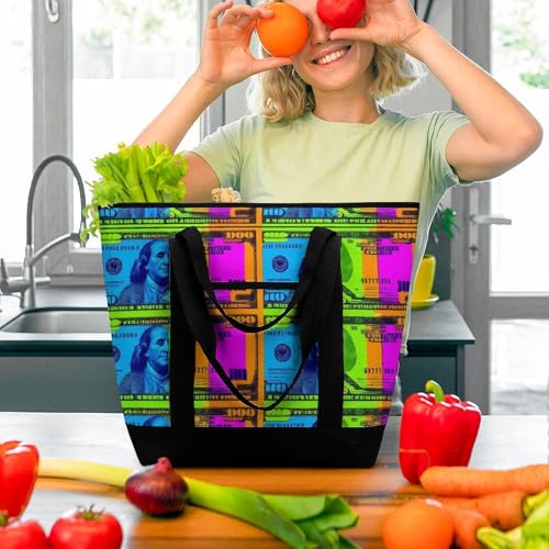 Bolso tote térmico para mujer, oversized, aislado, de un solo hombro, para compras miniatura 3