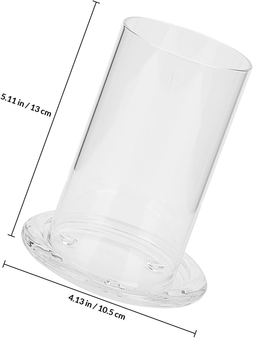 Zerodeko Glass Dome Candle Cover with Base, Hurricane Candleholder 7x12cm, Windproof Decorative Glass Cloche for Indoor and Outdoor Home Décor