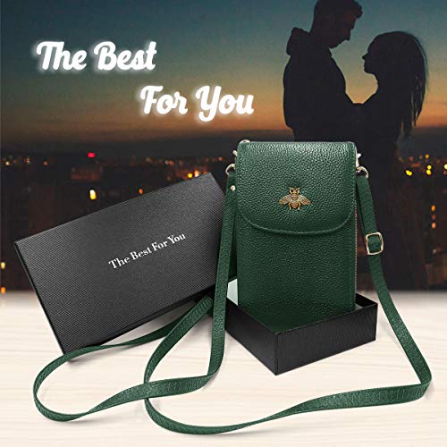 HNOOM Crossbody Telefoontas Vrouwen Echt Lederen Telefoontas Kleine Mobiele Telefoon Crossbody Schoudertas Portemonnee… - Image 3