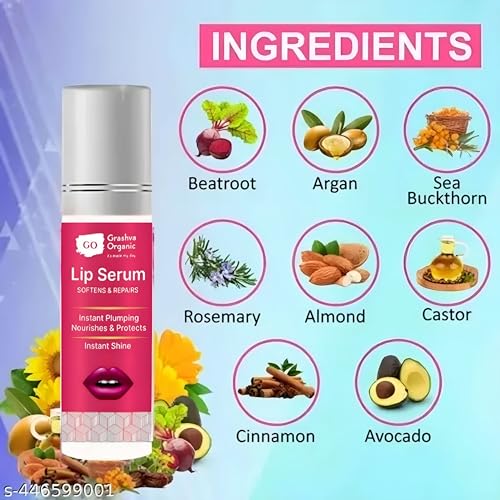 Image of Feel of Nature Lip Roll Oon Serum - 10 ML | Softens & Repairs | Instant Plumping | Nourishes All DayLip Serum, Softens and Repairs, Instant Plumping, Nourishes and Protects, Instant Shine