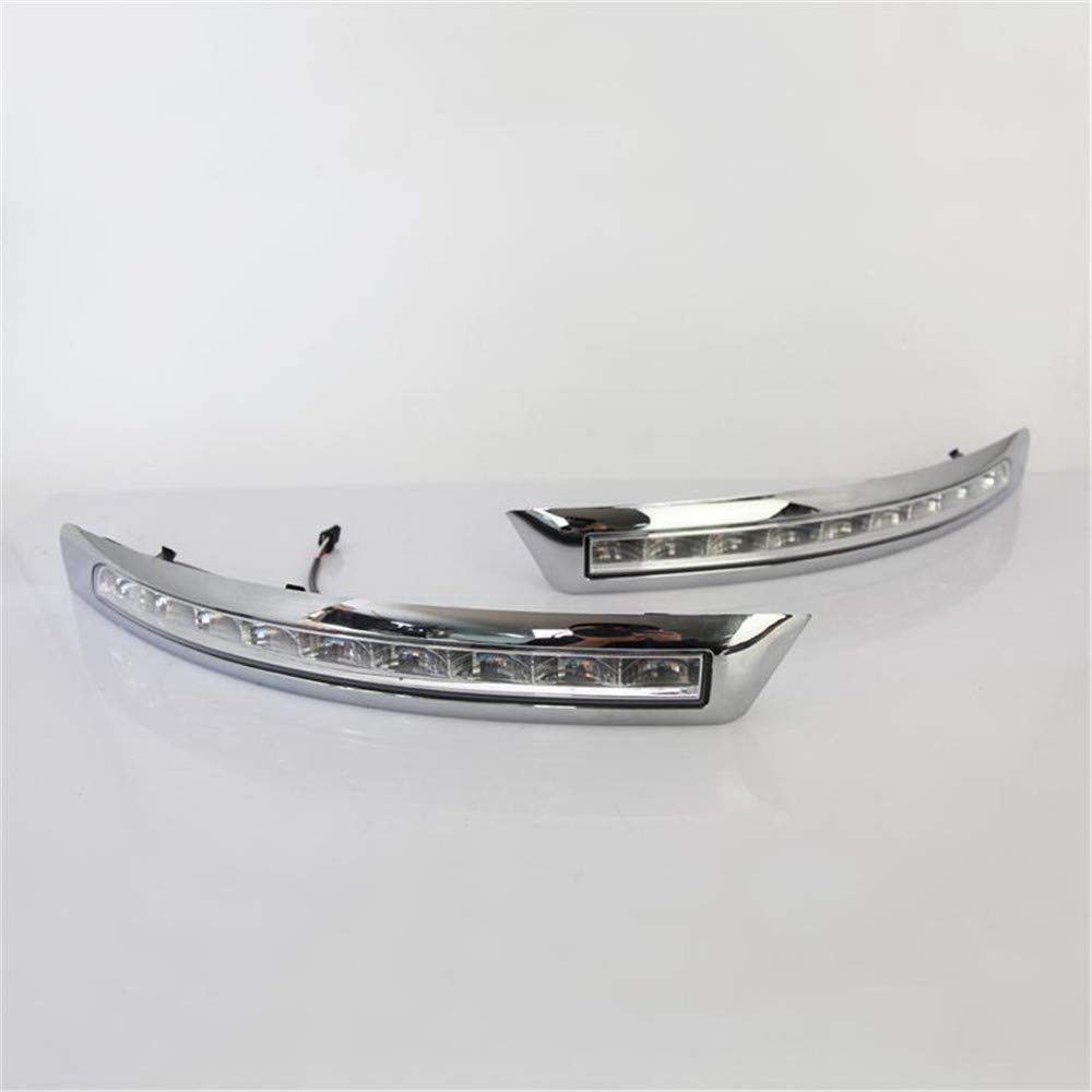 July King LED Daytime Running Light Compaitble for Volvo XC90 2007-2013, 6000K LED Front Bumper DRL With Yellow Turn Signals Light