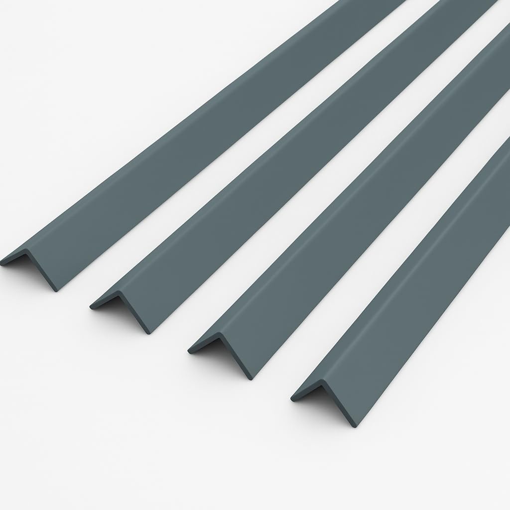 Anthracite Grey 1 Metre UPVC Plastic Rigid Angle 25 x 25mm Corner Cover Trim 90 Degree (4)