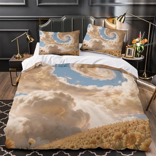 Housse de couette nuages pour s'endormir sereinement chaque nuit