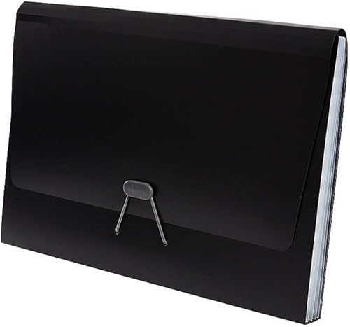 Miniatura 2 de Staples 896554 - Archivo expandible de polietileno, tamaño carta, 7 bolsillos, color negro (51834)