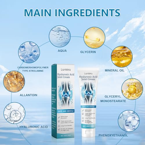 Hyaluronsäure Gelenkcreme, Hyaluronsäure Gelenk Reparatur Creme, Hyaluronic Acid Joint Cream, für Rücken, Nacken, Hände, Knie