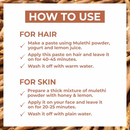 Image of Natural Face Pack Powder for Glowing Skin | Herbal Face Mask Powder for Deep Cleansing, Skin Brightening & Healthy Looking Skin (Mulethi Powder)