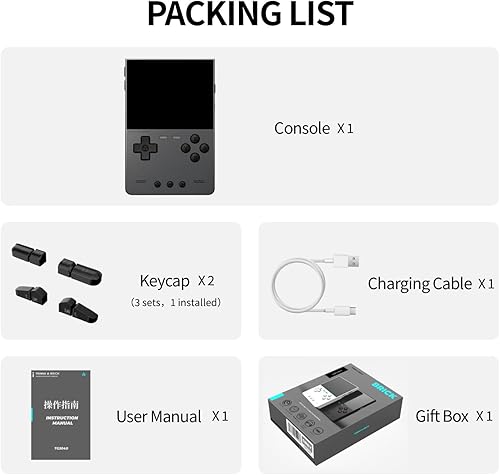 Miniatura 9 de Trimui Brick Hammer - Consola de juegos portátil con pantalla IPS de 3.2 pulgadas y batería de 3000 mAh, consola de videojuegos retro con tarjeta TF