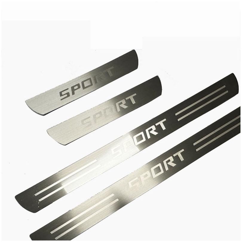 4 Barres De Seuil En Acier Inox Pour Jeep Wrangler JK 2007-2017 - Protection Anti-rayures Antidérapante - Installation Facile