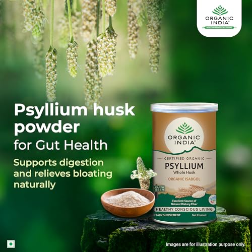 Image of Organic India Psyllium Whole Husk || Isabgol || 100 grams (Pack Of 2)