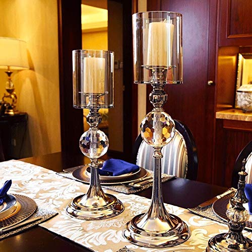 Acquire Glass And Metal Gold Plated Candlestick Wedding Candlestick Decoration Home Center Table Decoration (Size : 56Cm) #TOP2