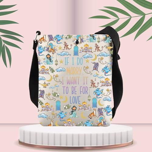 FUSTMW Princess Crossbody Bag Cartoon Movie Fan Gift Magical Lamp Sling Bucket Bag with Adjustable Strap3