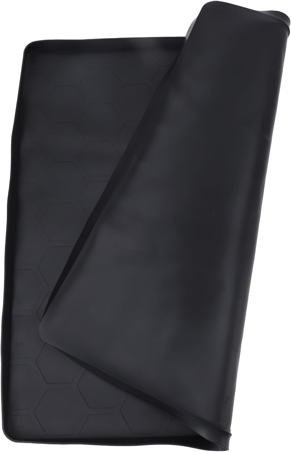 Dryer Top Protector Mat, 23.6x23.6x0.8in Leakage Proof Silicone Floor Mat Silicone Dryer Cover for Refrigerator Washing Machine(Black)