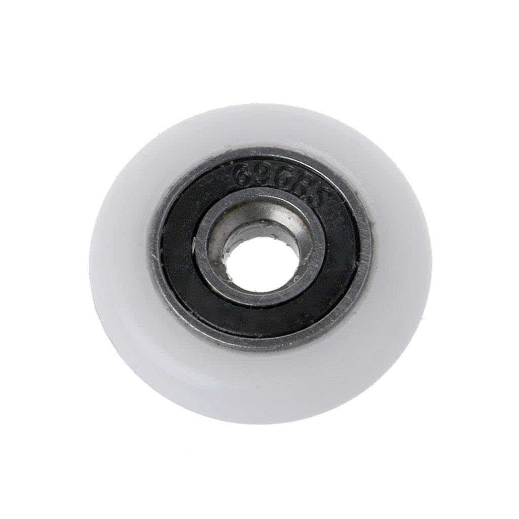 Riiichflowshop White 8Pcs Shower Door Rollers Roller Diameter 23Mm For The Bathroom Glass Sliding Door Pulleys/Runners/Wheels