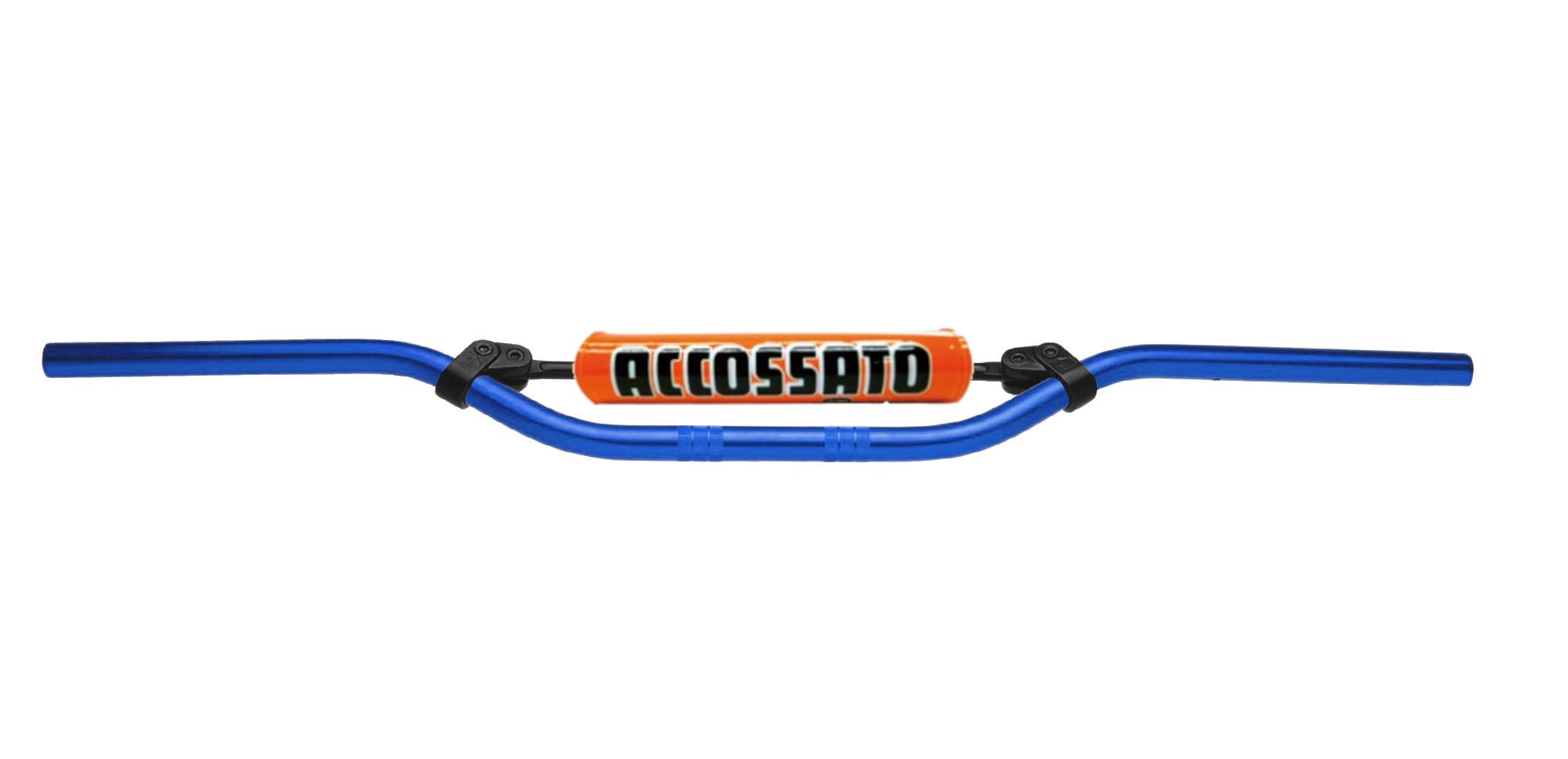 ACCOSSATOSH4B Handlebar Made in Italy D.28 KTM > LC4-E S.MOTO PRESTIGE 640 cc (2000-2001) Blue Variable with Cross Bar and Bumper