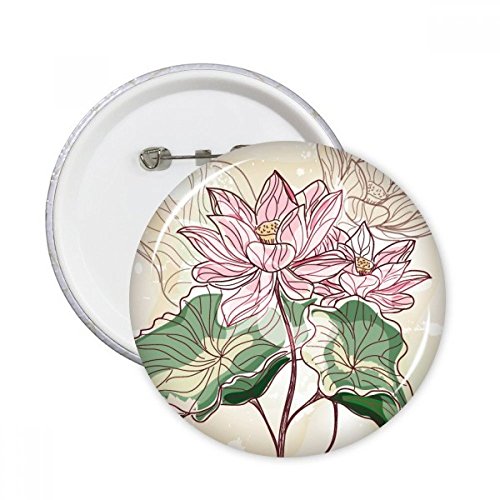 Badge lotus aquarelle pour personnaliser vos vêtements et sacs au quotidien