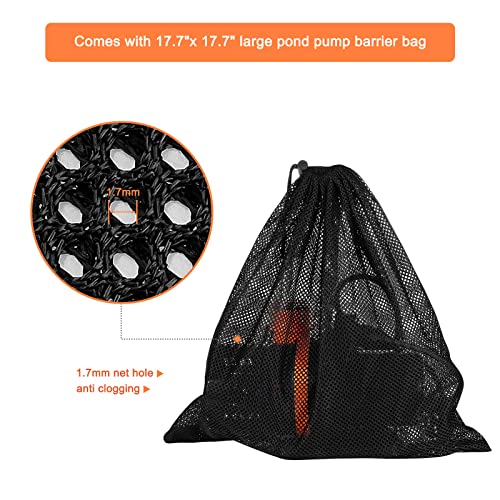 Jerepet 4500Gph Pond Pump,Submersible Water Pump,23Ft Max Lift Waterfall Pump,With Barrier Bag, Used As Fountain Pump Outdoor,For Koi Pond Statuary Pump #TOP5