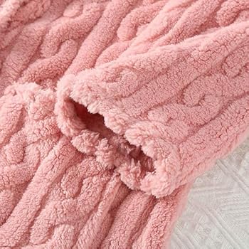 Generisch Flanellen badjas voor dames, extra lange pyjama