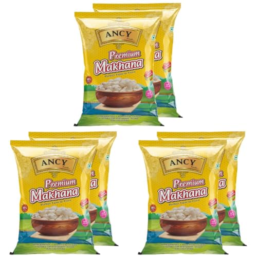 Image of Ancy Makhana 500 Grams (2 X 250 Grams) Fit for Fasting Crunchy and Gluten-Free Fox Nuts Rich in Protein Ideal for Healthy Snacking Phool Makhana for Roasting & Cooking (Pack of 3)